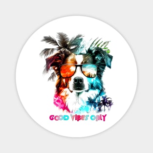 Good Vibes Only, Dog Tropical Style Magnet